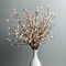 6 PCS Artificial Cream & White Pip Berry Stems – 16.5 Inch Winter Christmas Berry Picks, Bendable Branches for Holiday Vase Fillers, Centerpieces & Home Decor